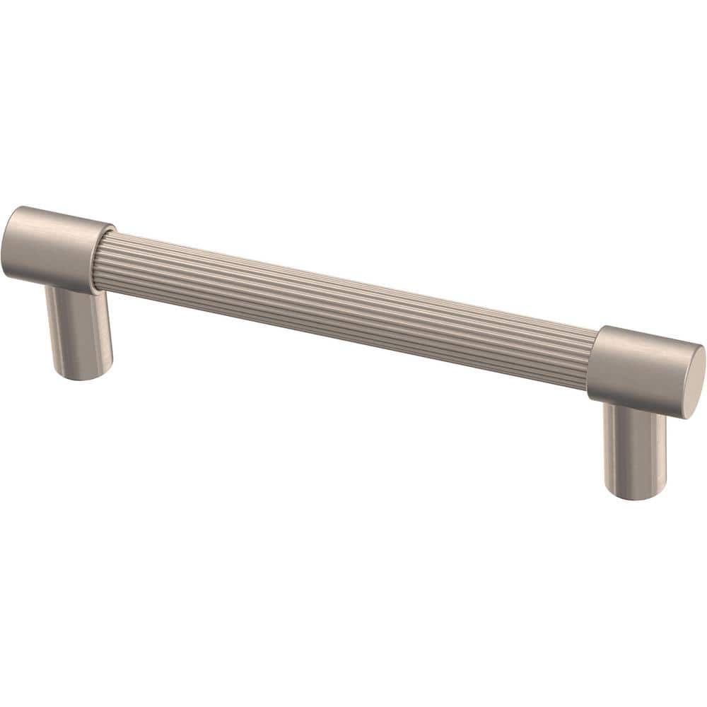 Fluted 3-3/4 in. (96 mm) Modern Satin Nickel Cabinet Handle Drawer Bar Pull price history on PriceWatchPro