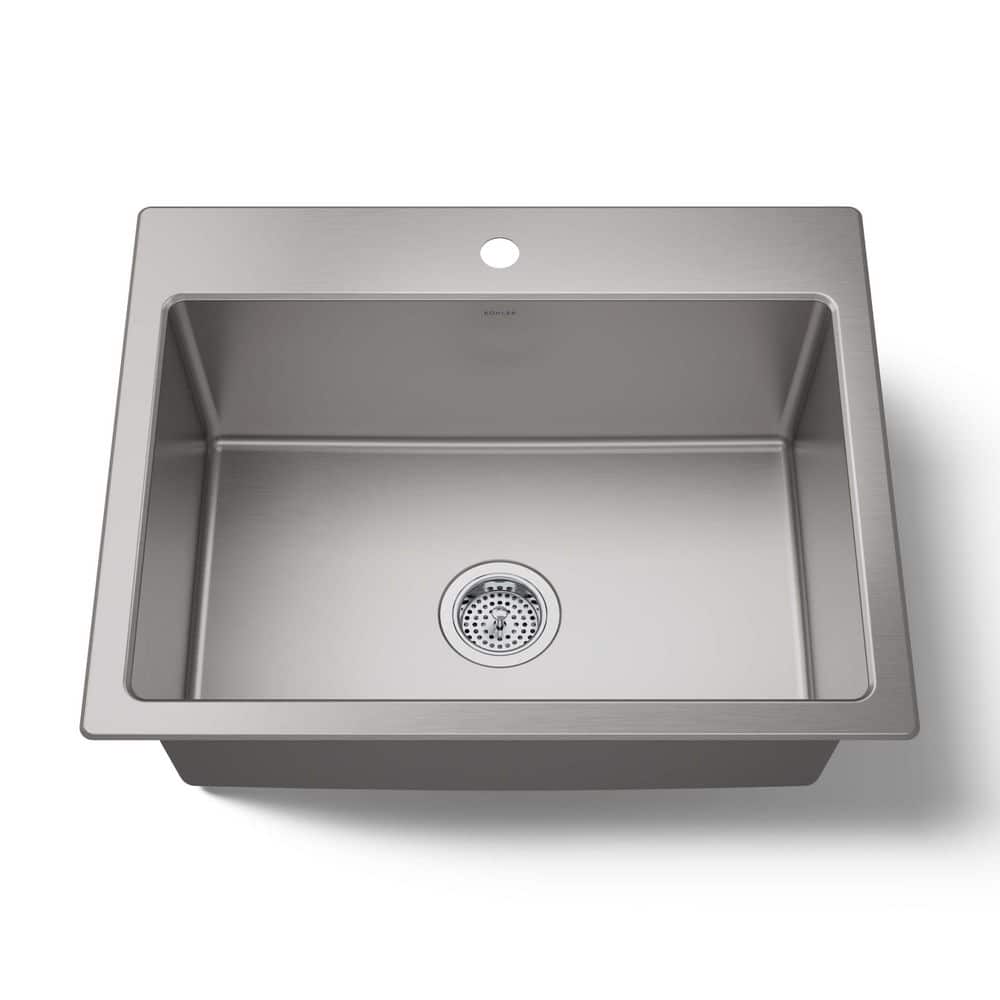 Cursiva Stainless Steel 27 in. Single Bowl Drop-In Kitchen Sink price history on PriceWatchPro