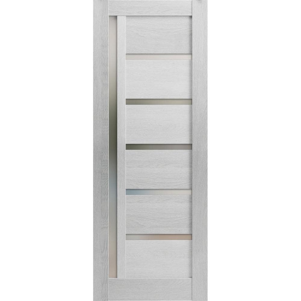 32 in. x 96 in. Solid MDF Frosted Glass Light Grey Oak Interior Door Slab price history on PriceWatchPro