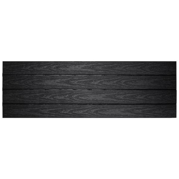 NewTechWood UltraShield Naturale 1 ft. x 3 ft. Quick Deck Outdoor Composite Deck Tile in Hawaiian Charcoal (15 sq. ft. Per Box)