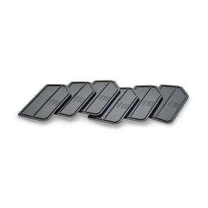 LocBin 4-7/8 In. L x 2-5/8 In. W x 1/8 In. H ABS Plastic Black Bin Dividers for 3-210 Bins, 6 Pack
