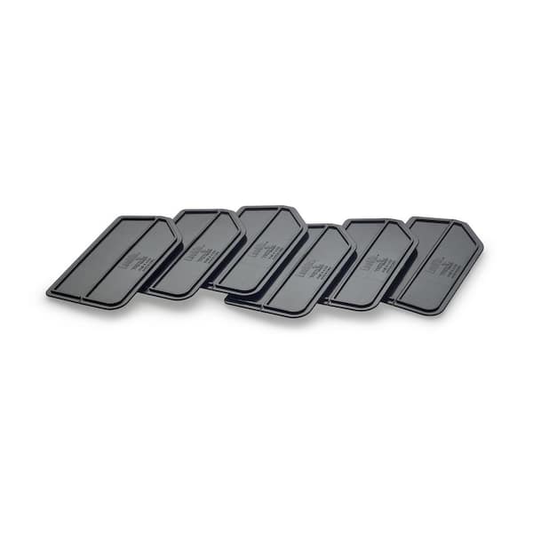 Triton Products LocBin 4-7/8 In. L x 2-5/8 In. W x 1/8 In. H ABS Plastic Black Bin Dividers for 3-210 Bins, 6 Pack