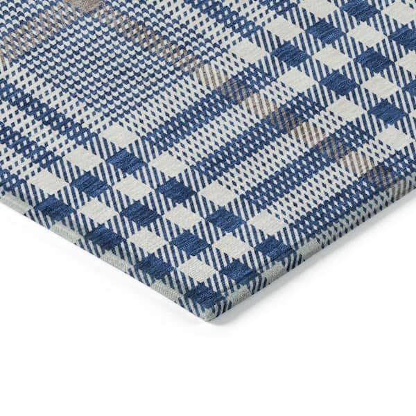 Chantille Machine Washable Indoor/Outdoor Abstract ACN1054 Navy 8 ft. x 10 ft. Area Rug