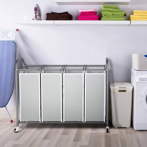 laundry hamper with 3 dividers