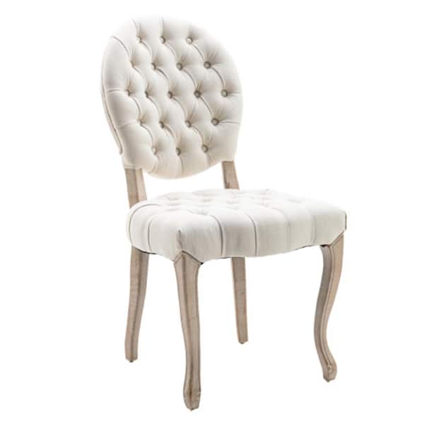 Donason Beige Fabric Dining Chair (Set of 2)