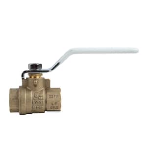 1/4 in. FIP Lead Free Brass Ball Valve with Stainless Steel Ball and Stem