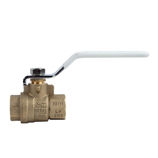 TMG 1/4 in. FIP Lead Free Brass Ball Valve with Stainless Steel Ball and Stem