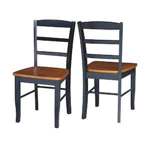 Madrid Black and Cherry Wood Dining Chair (Set of 2)