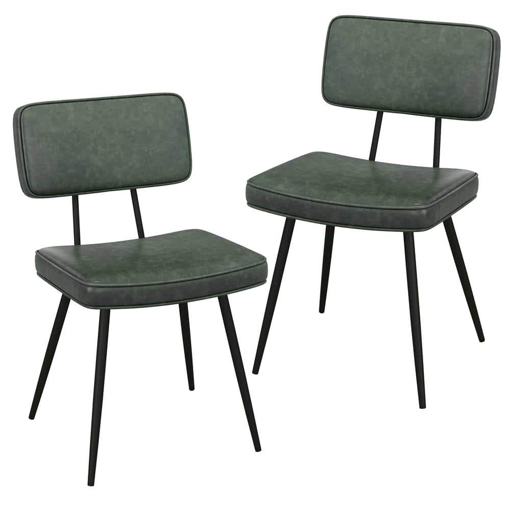 Dining Chair Set of 2 with Padded Backrest and Seat-Dark Green price history on PriceWatchPro
