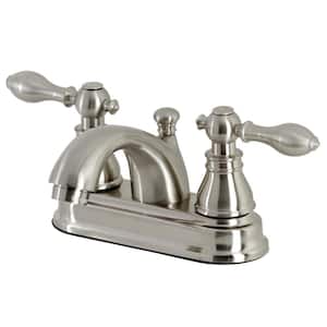 American Classic 4 in. Centerset Double Handle Bathroom Faucet in Brushed Nickel