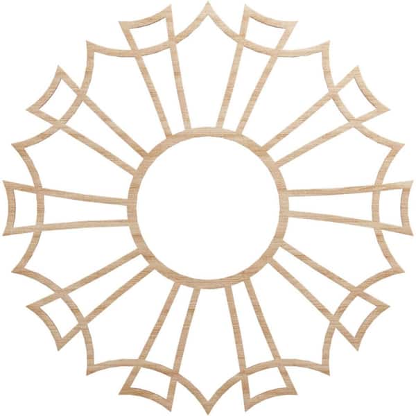 Ekena Millwork 32 in. x 11.25 in. x 0.25 in. Wood Medallion Moulding