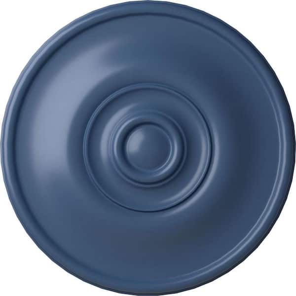 Ekena Millwork 11-3/4" x 3/8" Jefferson Urethane Ceiling Medallion (Fits Canopies upto 2-7/8"), Hand-Painted Americana