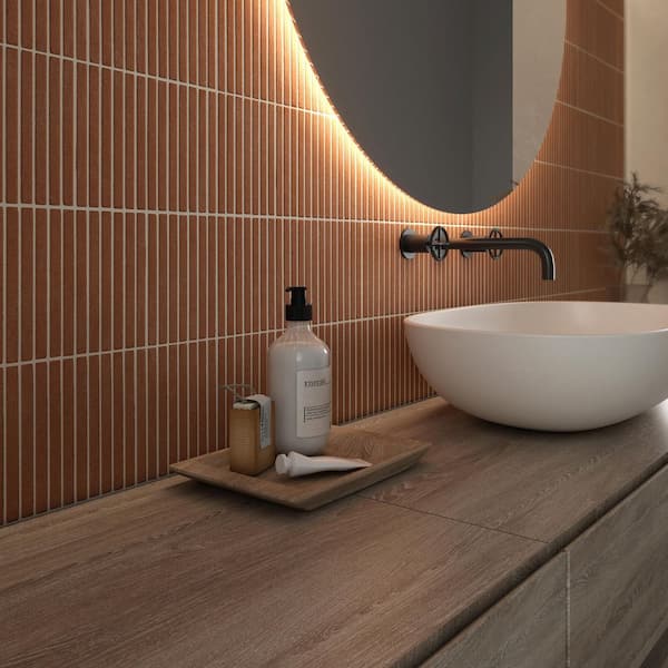 Ivy Hill Tile Toscana Terracotta 4 in. x 0.55 in. Stacked Brick