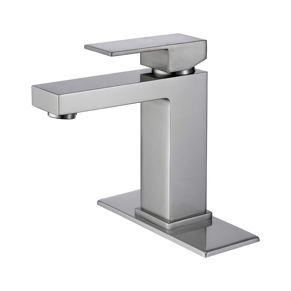 Single Hole Single-Handle Basin Bathroom Sink Vanity Faucet Deckplate Inclu