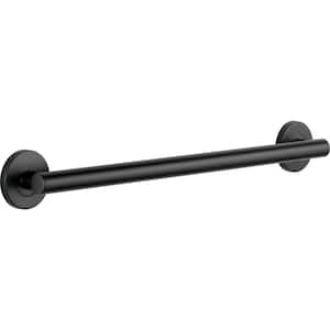 Contemporary 24 in. x 1-1/4 in. Concealed Screw ADA-Compliant Decorative Grab Bar in Matte Black