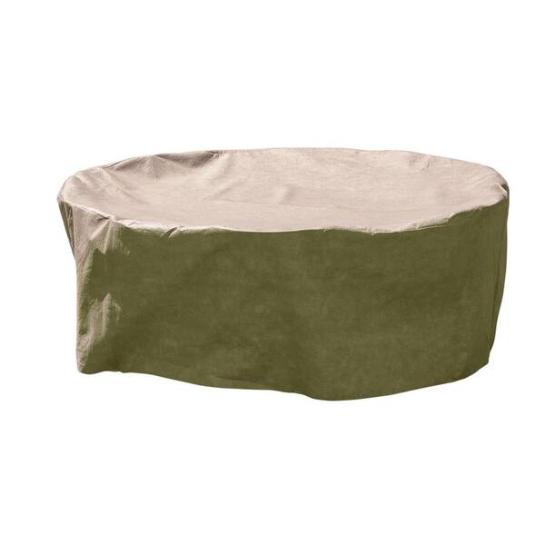 DryTech Large Round Khaki Patio Table and Chair Set Cover