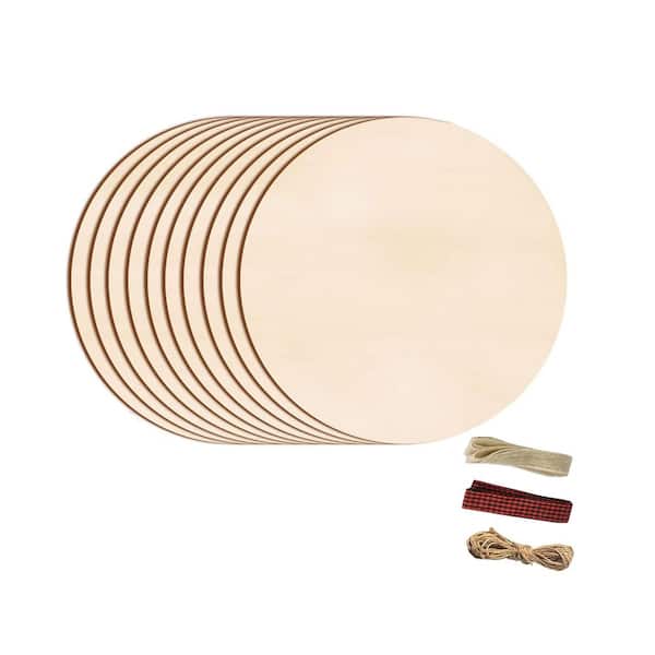 1/8 in. x 12 in. x 12 in. Fiberboard Project Panel Wood Circles for Crafts, Painting, DIY Holiday Decor (10-Pack)