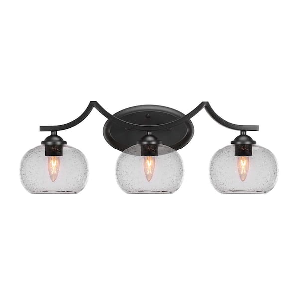 Unbranded Cleveland 24 in. 2-Light Matte Black Vanity Light