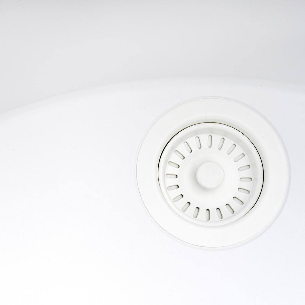 Arctic White Granite Composite Undermount Single Bowl Sink