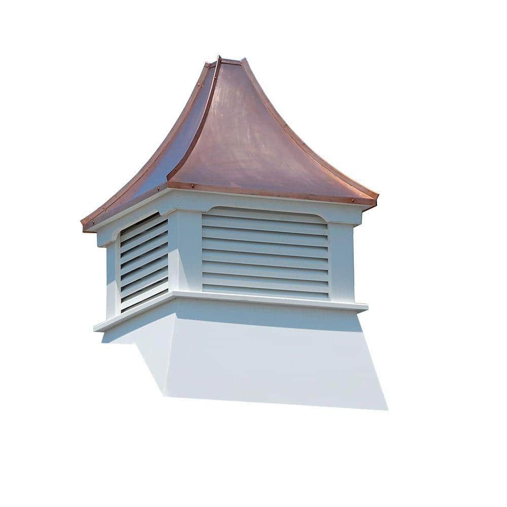 HomePlace Structures Belvedere 24 in. x 24 in. x 39 in. Composite Vinyl Cupola with Copper Roof