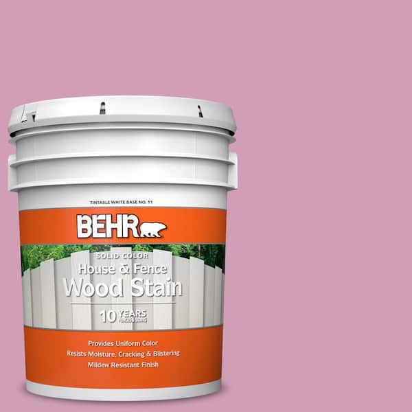 BEHR 5 gal. #M130-4 Raspberry Smoothie Solid Color House and Fence Exterior Wood Stain