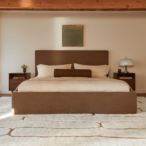 Nazco Abstract New Zealand Wool Cream 10 ft. x 14 ft. Indoor/Outdoor Patio Rug