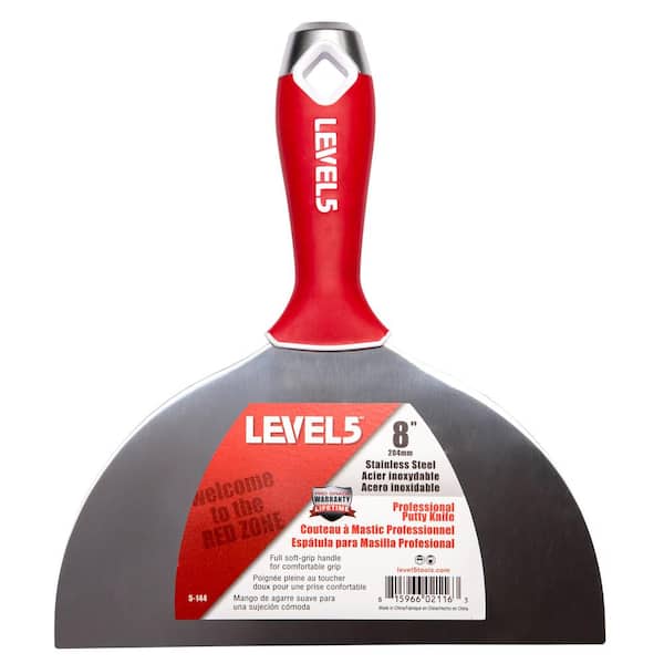 Level 5 10 in. Stainless Steel Putty Joint Knife with Hammerend 5-146