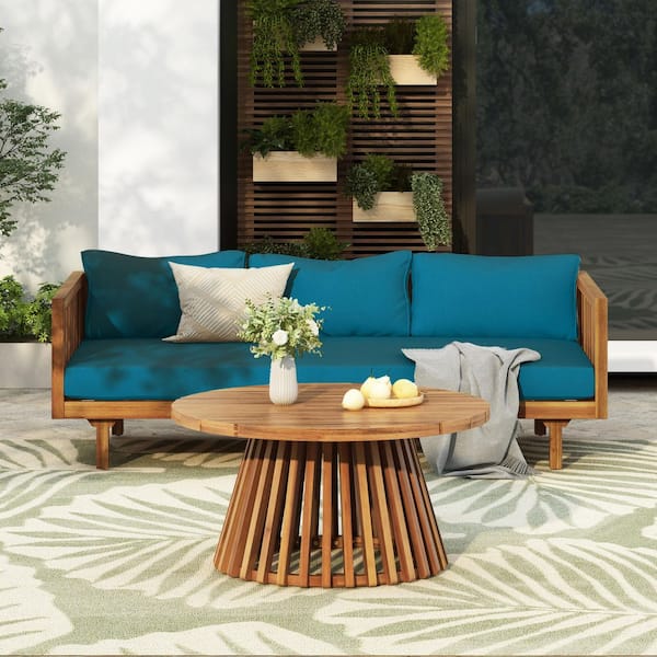 CHRISTOPHER KNIGHT HOME Dylan 2-Piece Teak Finish Wood Patio