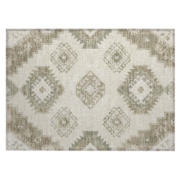 Chantille Machine Washable Indoor/Outdoor Abstract ACN3011 Cream 2 ft. x 3 ft. Accent Rug