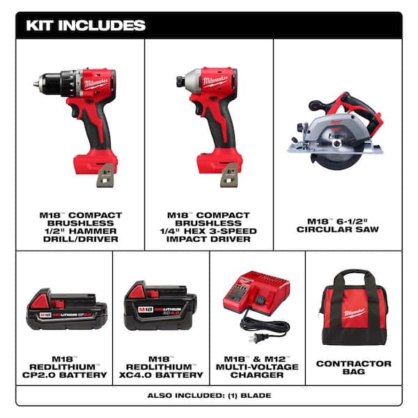 Milwaukee m18 compact combo kit discount