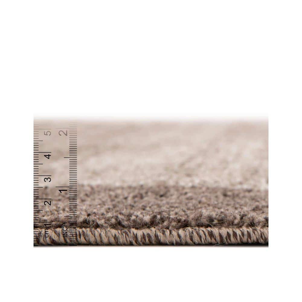 Brown Rectangular Tufted Washable Reversible 9' x 12' Rug