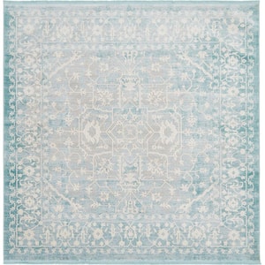 New Classical Olympia Blue 8' 0 x 8' 0 Square Rug
