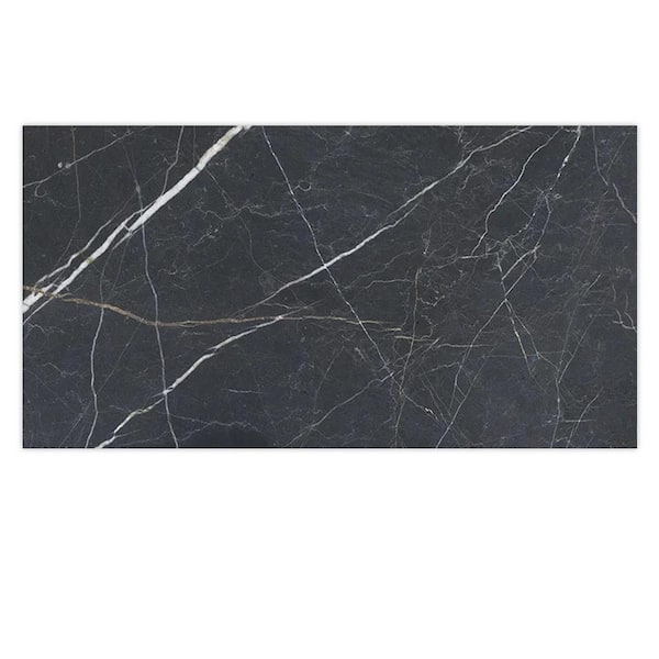 Splendor 24 in x 48 in Matte Charcoal Black Porcelain Large Format Wall and Floor Tile (15 Cases, 232.50 sq. ft./Pallet)