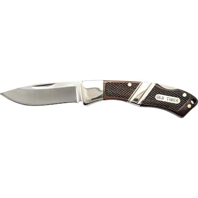2.5 in. Carbon Steel Wood Pocket Knife