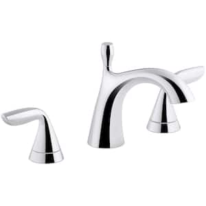 faucet widespread polished chrome bathroom willamette flow handle low kohler 4d1 cp hole