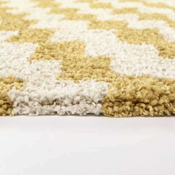 Koldewey Gold 7 ft. 10 in. x 10 ft. Striped Area Rug