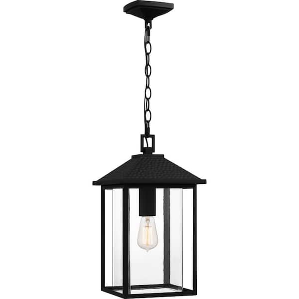 Fletcher 1-Light Earth Black Outdoor Pendant Light