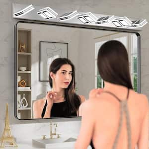 45 in. W 7-Lights LED Vanity Light Dimmable Bathroom Light Fixtures Over Mirror 180° Rotatable Wall Sconce, Chrome
