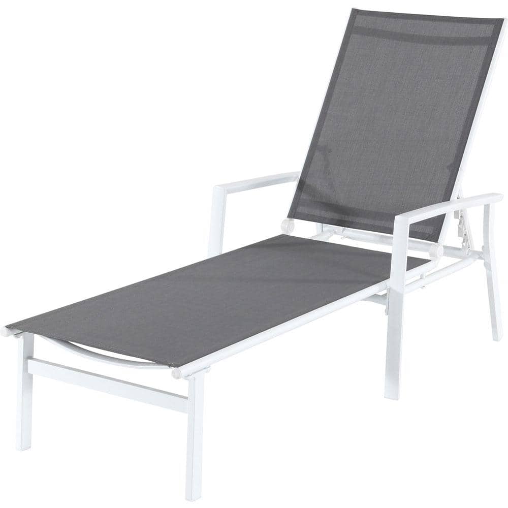 Harper Aluminum Outdoor Chaise Lounge in Gray