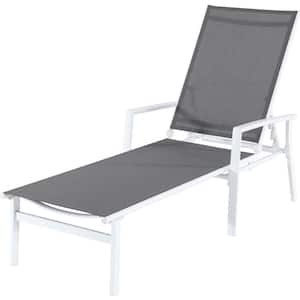 Harper Aluminum Outdoor Chaise Lounge in Gray