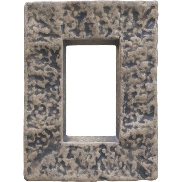 Ekena Millwork 4 in. W x 3 in. D x 7-7/8 in. H Universal Electrical Cover for StoneWall Faux Stone Siding Panels in Linen Graphite