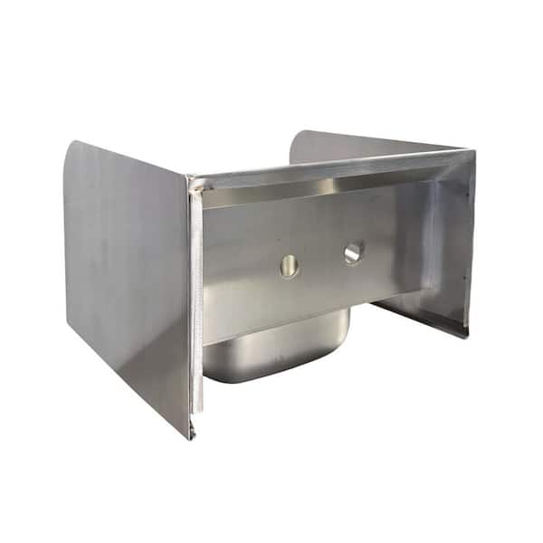 15 in. Commercial NSF SS hand Sink with 2-splashes and faucet