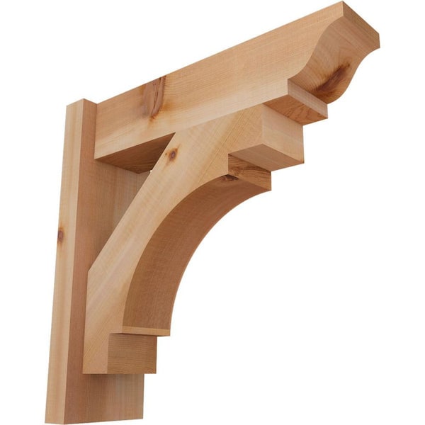 Ekena Millwork 6 in. x 18 in. x 18 in. Western Red Cedar Merced Traditional Smooth Outlooker