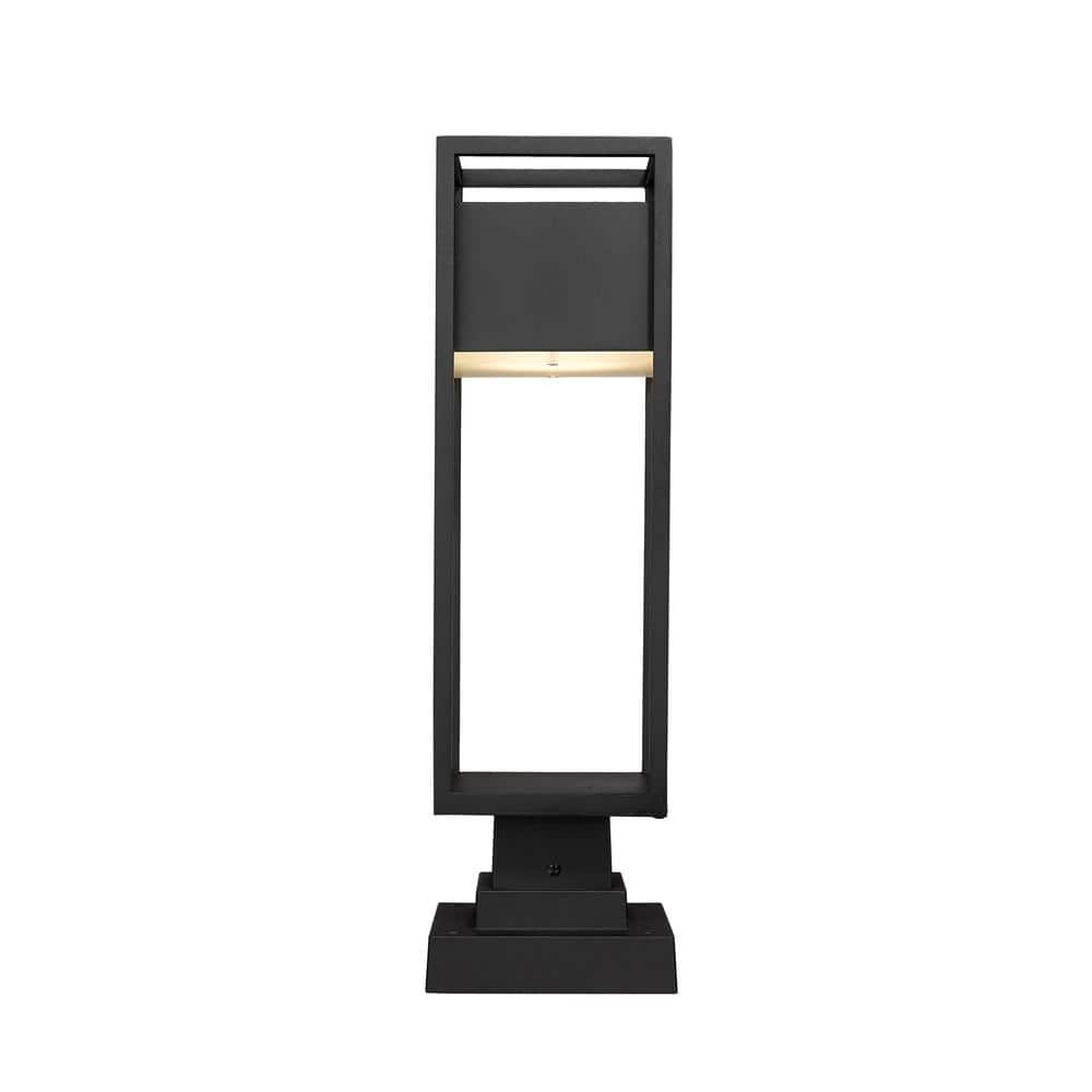 Barwick Contemporary Black Aluminum LED Outdoor Pier Lantern