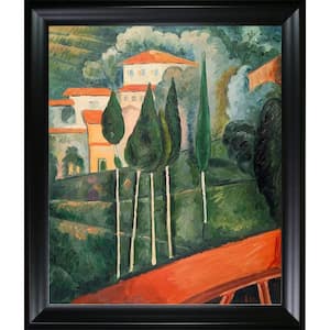 Landscape, Southern France by Amedeo Modigliani Black Matte Framed Architecture Oil Painting Art Print 25 in. x 29 in.