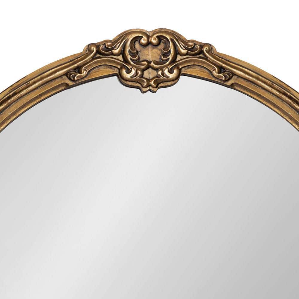 Astrid Gold Arched Ornate Bathroom Vanity Mirror