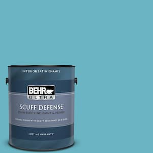 1 gal. #530D-5 Riverside Blue Extra Durable Satin Enamel Interior Paint & Primer