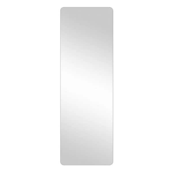 15 in. W x 56 in. H. Rectangular Frameless Frame Full Length Mirror Wall Bathroom Vanity Mirror with Hanging Hole.