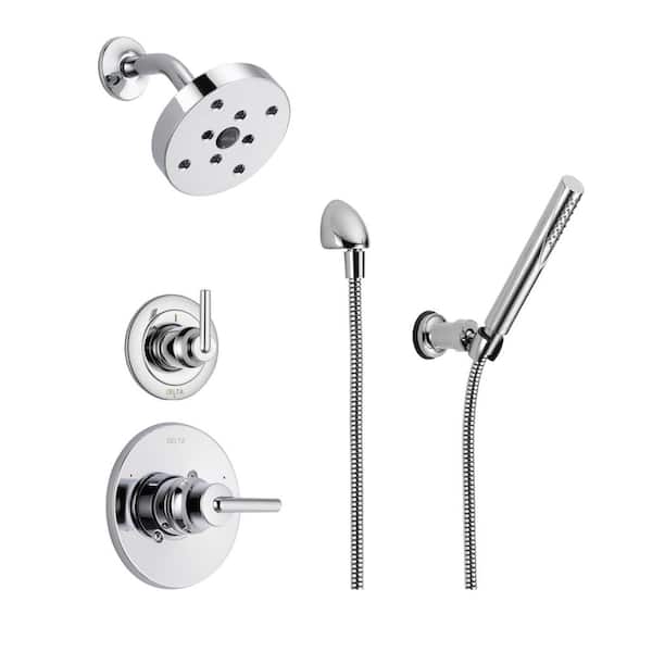 Delta Trinsic 2-Spray Dual Wall Mount Fixed and Handheld Shower Head 1.75 GPM in Chrome