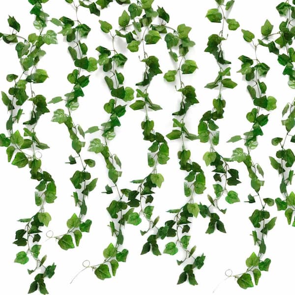 Best Artificial Ghirlanda Edera Anguria 2,1 Metri | Finta Pianta Ricadente Con 80 Foglie | Per Matrimoni E Decorazioni - 4